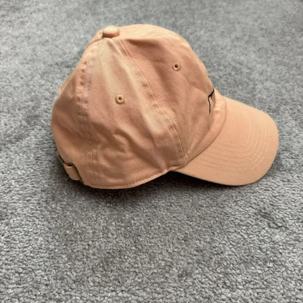 Elkod Mountain Range Embroidered Dad Hat Cap Peach One Size Fits All Outdoor
